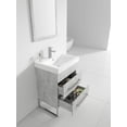 thumbnail image 5 of Fine Fixtures - Modern Grey Marble 24" Bathroom Vanity Set,Chrome Hardware, vitreous China Sink Top, 5 of 8