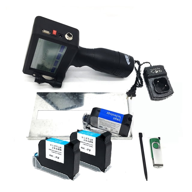 Imprimante à Jet d'Encre 12,7 mm Séchage Rapide Écran Tactile 4,3 Pouces Imprimante de Codes QR/étiquettes Jet d'Encre USB à Main Imprimante à Jet d'Encre, Impression Multi‐format