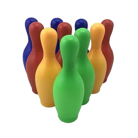 RUIG 10 Pieces Bowling Play Set Includes 10 Pins and 2 Balls Carrying Case Colorful Educational Early Development Indoor Sport Alley Game for Toddlers Boy Or Girl Children