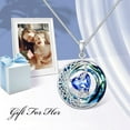 thumbnail image 5 of WINNICACA Sterling Silver Blue Sapphire Crystal Moon Star Necklace Heart September Birthstone Half Moon Pendant Birthday Anniversary Mothers Day Valentines Day Gifts for Women Sister, 5 of 9