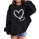 thumbnail image 1 of Sudadera con capucha y estampado de corazón de San Valentín, sudadera de manga larga para niños y niñas, chaqueta para niñas de talla mediana y grande., 1 of 7