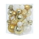 thumbnail image 1 of 36 colgantes decorativos irrompibles para árbol de Navidad. Blanco dorado, 1 of 9