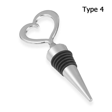 

Wedding Elegant Portable Cork Heart/Ball Shaped Wine Bottle Stopper Zinc Alloy Red Wine Cork 4
