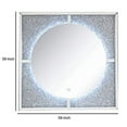 thumbnail image 5 of Wooden Accent Wall Decor with Faux Stone Inlay and LED Bulb, Silver, 5 of 5