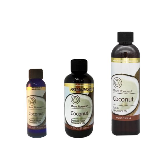 Mystic Romance Premium Home Fragrance Oil Scent COCONUT SET 8FL  4FL 2FL.OZ 427 ML