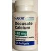 Major Docusate Calcium Stool Softener Laxative, 100 Ct (3 pack)