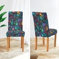 thumbnail image 3 of Yayeee 2 Pack Dining Chair Covers Stretch Parson Chairs Slipcovers Seat Protector, Stained Glass Pattern, 3 of 6
