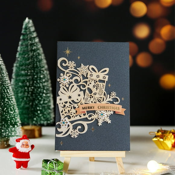 PEONAVET Holiday Greeting Cards Christmas Greeting Cards Christmas Cards Small Cards Blessing Cards with Envelopes Christmas Eve Cards