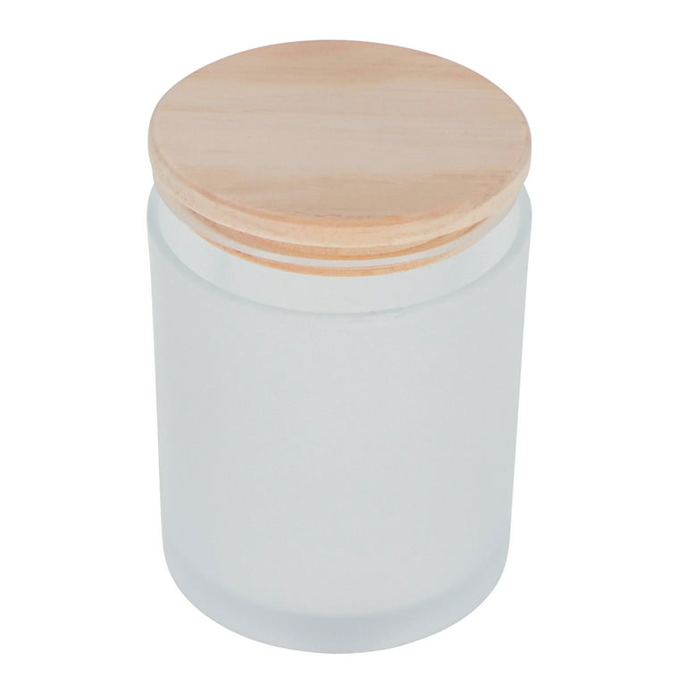 7Penn 12pk Frosted Glass Candle Jars with Lids - 10oz Candle Making  Containers