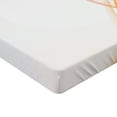 thumbnail image 2 of Ambesonne Abstract Fitted Sheet, Rainbow Wavy Smoke, Full Size, Multicolor, 2 of 3