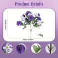 thumbnail image 3 of SMKE 7-branch vine,artificial vine,artificial flowers,floral vine,fall flowers,autumn flowers,12.6" Artificial 7-Branch Morning Glory Vine,Purple & White Trumpet Flowers for Fall Outdoor Decor, 3 of 9