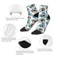 thumbnail image 5 of Rateoe Watercolor Sunflower Pattern Quarter Crew Socks,Toe Seamed Ankle Socks,Cotton Cushioned Breathable Athletic Crew Sports Socks, 5 of 7