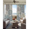 thumbnail image 6 of Ocean Coastal Kitchen Curtains Retro Coral Starfish Shell Seahorse Cafe Short Curtains for Bathroom Blackout Window Curtain Grommet Small Window Treatment Drapes for Bedroom Living Room 52"x45"x2, 6 of 9
