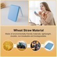 thumbnail image 3 of Wheat Straw Mirror, 1X/3X Magnification Pocket Mirror, Lighted Plastic Fiber Mirror, Folding Purse Mirror, Handheld Travel Mirror, Small Lighted Compact Mirror for Gift, Blue, 3 of 6