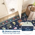 thumbnail image 6 of Garvee 2'x6' Floral Runner Rug Animal Cat Carpet, Washable Boho Rugs Non Slip Low Pile Soft Indoor Floor Mat for Hallway Bedroom Kitchen, Blue, 6 of 6