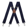 thumbnail image 2 of SGFCWSX Men's X-Back Suspenders, 4-Clip Elastic Adjustable Formal Casual Navy, 2 of 3