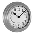 thumbnail image 2 of Equity by La Crosse 29007 8 Inch In/Out Thermometer Basics Silver Quartz Wall Clock, 2 of 5