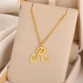 thumbnail image 4 of Collares con 26 letras de corazón para mujer, joyería delicada del alfabeto, collares con iniciales de A-Z de acero inoxidable, colgantes 2022, 4 of 4