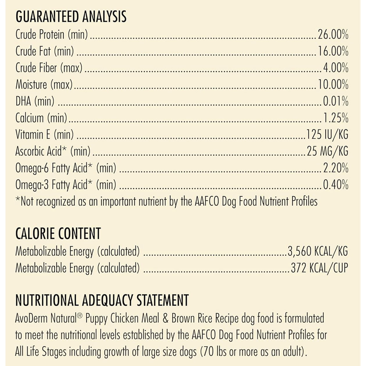 AvoDerm Puppy Food, Natural Chicken Meal and Brown Rice Formula, 4.4-Pound