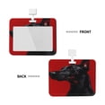 thumbnail image 2 of Naloa Black Dog Red Background Card Badge Holder Work Badge Sleeve for Office, School, Factory, ID Credit Cards, Driver Licenses and Passes, 2 of 7