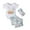 White, variant on Hwmodou Baby Girls Holiday Outfit Sets Baby Easter Outfit Bunny Print Short Sleeve Romper Bodysuit Pompon Bottoms Set With Headband Baby Girl Clothes,0-24M