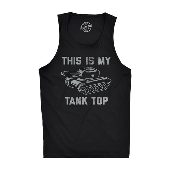 Mens This Is My Tank Top Fitness Tank Funny Army Military Tank Joke Sleeveless Tee for Guys