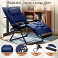 thumbnail image 5 of Homall Oversized Zero Gravity Chair with Removable Thick Cushion, Lawn Patio Reclining Chair Upgraded Alloy Lock and Cup Holder, for Indoor Outdoor, Bule, 5 of 7