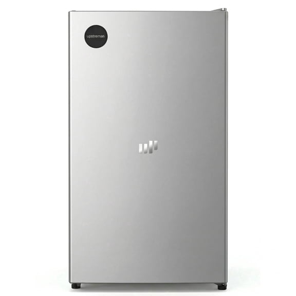 Upstreman 3.2 Cu ft Mini Fridge Without Freezer, Single Door Small Refrigerator No Freezer, Freezerless All-Refrigerator Cooler for Kitchen Office Bedroom Dorm, Silver CR32
