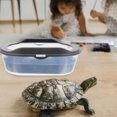 thumbnail image 4 of Raindrops 1Pc Plastic Reptile Holder Turtle Tank Leak Proof Home Breeding Box Black, 4 of 6