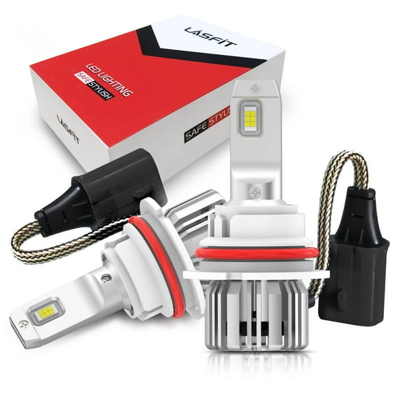 Lasfit 9004 HB1 LED Headlight Bulbs, Upgrade Flip Chips High/Low Beam Bulbs, 50W 5000LM 6000K | 2 Bulbs