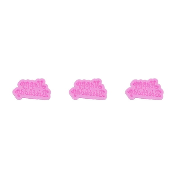 Bearachild Molde de letras de feliz cumpleaños 3D, reemplazo antiadherente portátil reutilizable, herramienta de molde de caramelo de Chocolate Type1 NO1