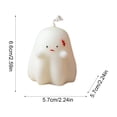thumbnail image 3 of KITTEHIGM Halloween Ghost Scented Soy Wax Candle White Spooky Decor, Perfect for Party Table Centerpiece Thanksgiving Fall, 3 of 6