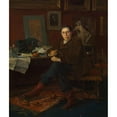thumbnail image 3 of Jules Bastien-Lepage 20x23 Black Modern Framed Museum Art Print Titled - Albert Wolff in His Study (1881), 3 of 5
