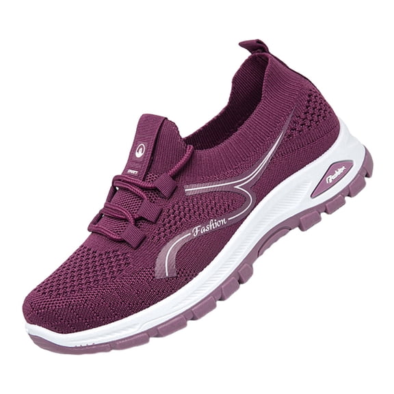 NOKIO Men's S𝗅ip On Sneakers Breathable Knit Athlet𝗂c Shoes with Elastic Strap, Versatile So𝗅id Color Sport Shoes Comfortable Wide Width Casual Running Shoes for Back to College