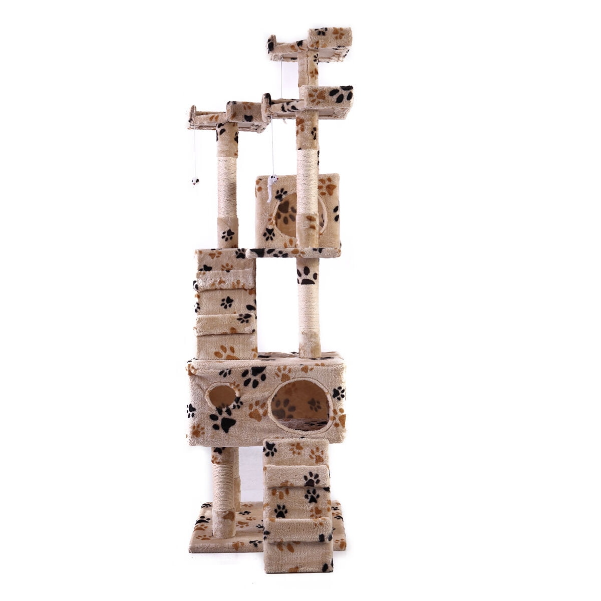Lowestbest 67" Multi-Level Cat Tree, Cat Scratching Post Tower with Sisal-Covered for Kittens, Pets Climb Scratch House Play Lowestbest 67" Multi-Level Cat Tree, Cat Scratching Post Tower with Sisal-Covered for Kittens, Pets Climb Scratch House Play