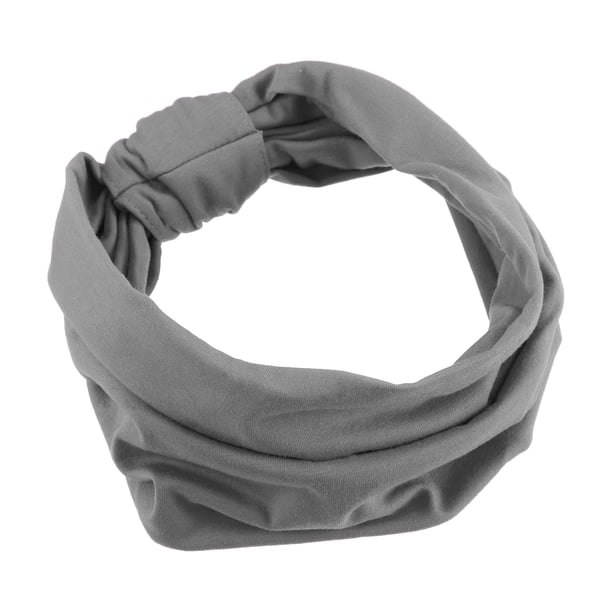 1 Uds diademas, bandas para el sudor, diadema elástica que absorbe la humedad, para deportes de fitness, poliéster, algodón, gris
