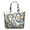 White-4, variant on Tropical Flower and Leaves Weekender Bag, Large Capacity Carry-On Tote with Secure Zipper Closure for Women