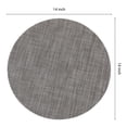 thumbnail image 4 of REGALWOVEN 6 Packs Round Placemats  Placemats for Kitchen Dining Table Decor Washable Table Placemats Wipeable Table Mat Brown 14*14in, 4 of 7