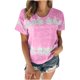 thumbnail image 2 of Fiudx Camisas de Mujer Camiseta Estampada a La Moda para Mujer, Blusa de Manga Corta, Tops Informales con Cuello Redondo, 2 of 3