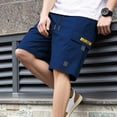 thumbnail image 3 of URSOFINE Men's Casual Cargo Shorts Classic Stretch Waist Drawstring Outdoor Work Shorts with 4 Pockets, 3 of 4