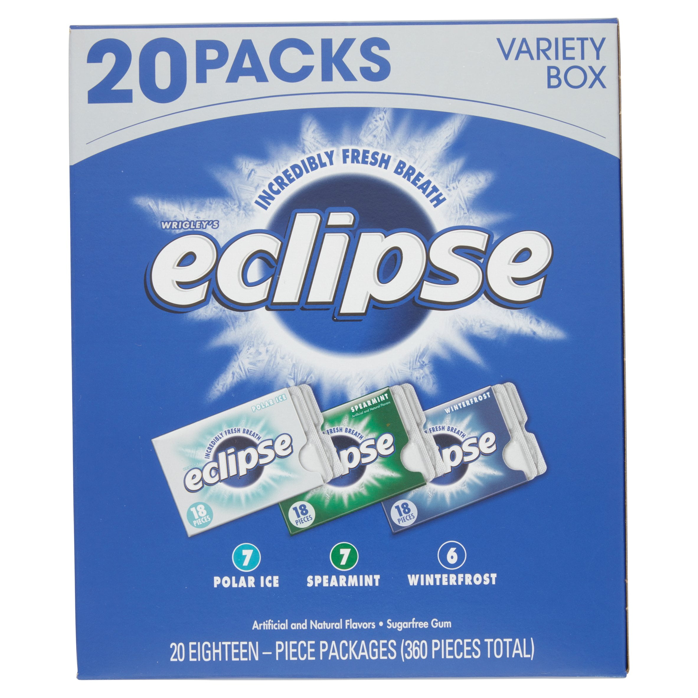 Vintage 2011 BLUE Wrigley's ECLIPSE Gum 60 Ct. Pack SEALED container  WINTERFROST