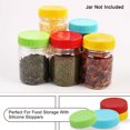 thumbnail image 1 of Plastic Mason Jar Lid Anti-slip Regular Mouth Mason Canning Jars Top Lid Food Storage 24 Pack Assorted Color, 1 of 7