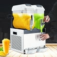 thumbnail image 2 of Petyee 12Lx2 Dual-Tank Commercial Slushy Machine, 700W Stainless Steel Margarita Smoothie Frozen Drink Maker,Efficient Cooling, Auto-Clean, 2 of 10