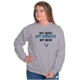 thumbnail image 3 of US Air Force Airman My Hero My Mom Unisex Plus Size Sweatshirt Brisco Brands 3X, 3 of 5