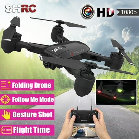 Fly Rc Dragonfly - Grtsunsea 1080P Wifi FPV Optical Flow Gesture Shot Follow Me Fly 15 mins Altitude Hold RC Selfie Drone Quadcopter
