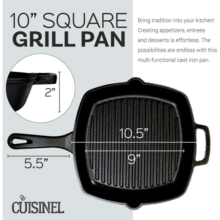  Bobikuke Nonstick Grill Pan for Stove Tops, 10.5 inch Sectional  Skillet, Divided Pan for Breakfast, Square Grill Skillet with Silicone  Brush & Clip, Compatible with All Stovetops (Black): Home & Kitchen