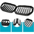 thumbnail image 4 of Kidney Grille Compatible for X5 G05 Radiator Grille XDrive40i XDrive50i XDrive45e M50i 2018 2019 2020 2021 2022 2023 Double Grilles Glossy Black, 4 of 7