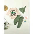 thumbnail image 3 of Nygoyerh Baby Boy Fall Outfit 3M 6M 12M 18M Tractor Print Bodysuits Long Sleeve Rompers + Elastic Pants + Beanie Hat Set 3PCS Newborn Infant Clothing for Spring, 3 of 7
