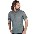 thumbnail image 2 of Camisa Manga Corta Verde Olivo Jaspe Con Bolsa Semi Oculta Para Caballero, 2 of 4