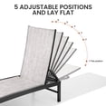 thumbnail image 5 of Crestlive Products Outdoor Chaise Lounge Chair, 6-Position Adjustable Patio Recliner, Earth, 5 of 7